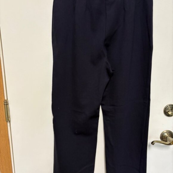 COLDWATER CREEK CLASSIC FIT NAVY KNIT ELASTIC WAIST PANTS. COMFORABLE! SZ. M - Picture 3 of 3